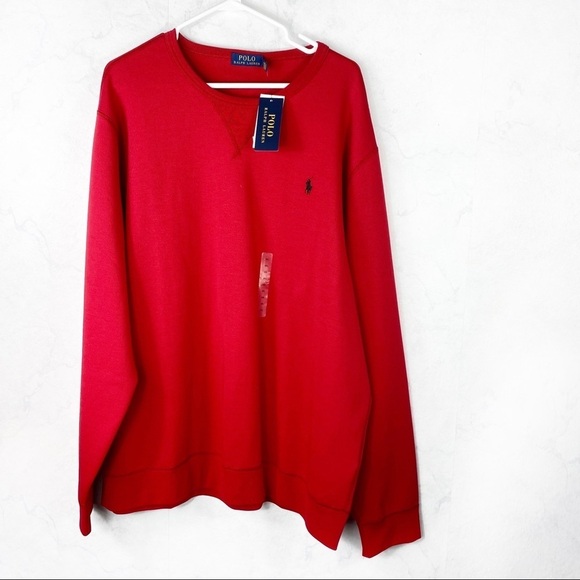 [Ralph Lauren] Men's Classic Red Crewneck Pullover - Picture 2 of 6